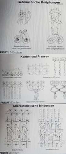 3 Darstellungen "Teppichknoten",Drucke, hinter Gla...