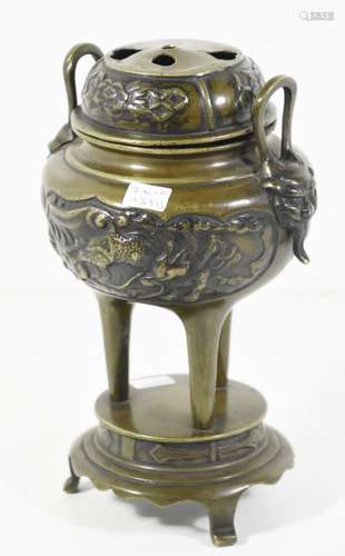 Räucherschale,Bronze,wohl China um 1900,Höhe ca.30cm