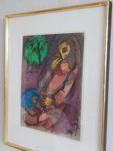 Marc Chagall (1887-1985)  "David und Absalmon",Far...