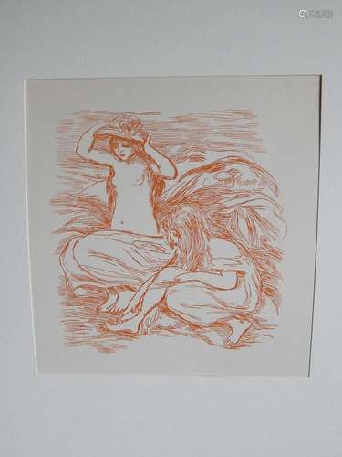 August Rodin (1840-1917) "Deu fillettes", Lithogra...