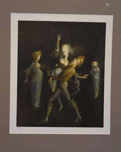 Léonor Fini (1908-1996) "Theatergruppe",Farblithog...