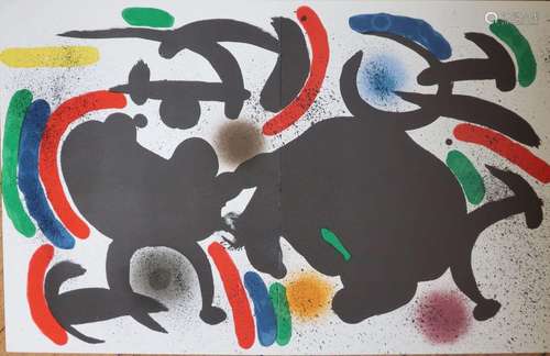 Joan Miro (1893-1983) "Komposition",Original Farbl...