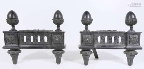 Paar Kaminständer,19. Jahrhundert, ca. 23,5 x 25cm,zusammen