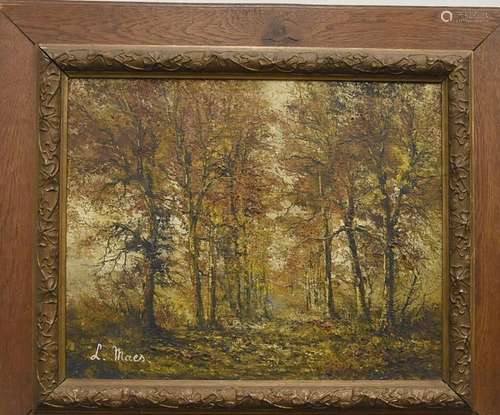 L.Maes "Herbstlicher Wald",Öl auf Leinwand,signier...