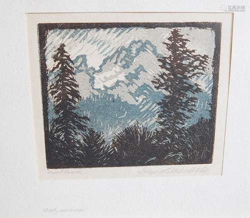 Leopold Wächtler(1896-?) "Berglandschaft mit Watzmann&q...