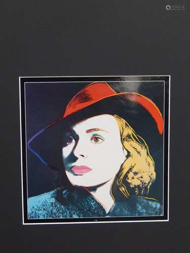 Andy Warhol(1928-1987)"Portrait Ingrid Bergmann mit rot...