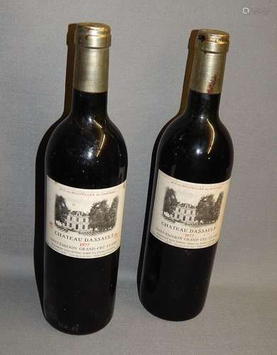 2 Flasche  Rotwein "Chateau Dessault" ,1977, Grand...