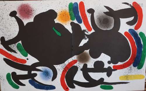 Joan Miro (1893-1983) "Komposition",Original Farbl...