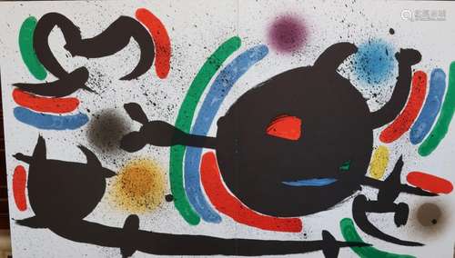 Joan Miro (1893-1983) "Komposition",Original Farbl...