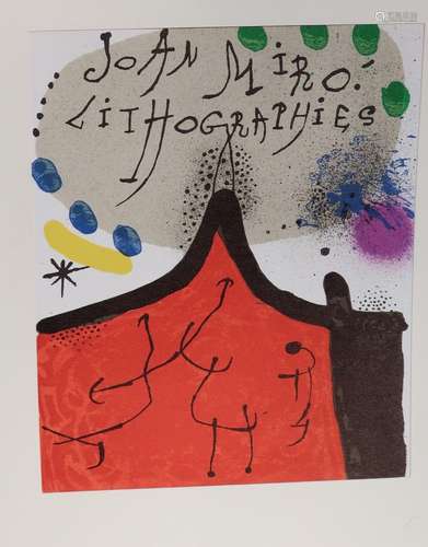 Joan Miro (1893-1983) "Komposition",Original Farbl...