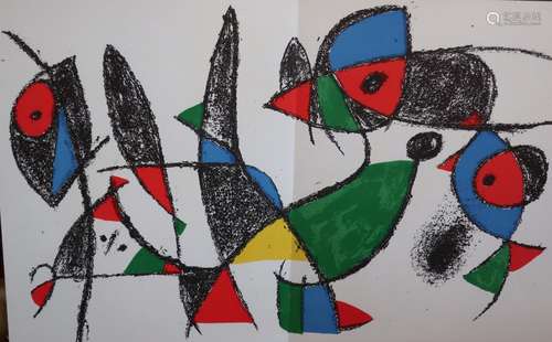 Joan Miro (1893-1983) "Komposition",Original Farbl...