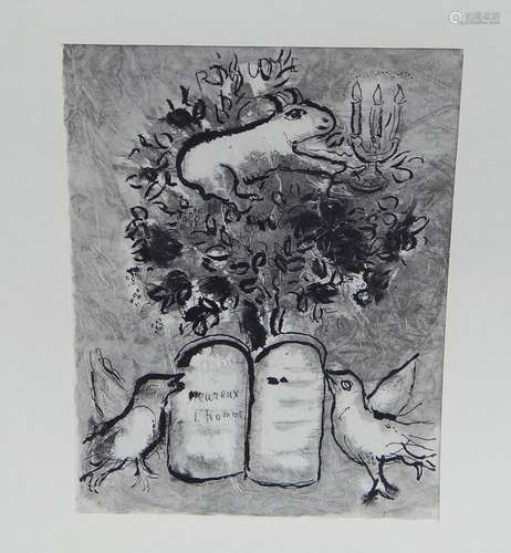 Marc Chagall (1887-1985)"Psalm",Heliogravure,ca.32...