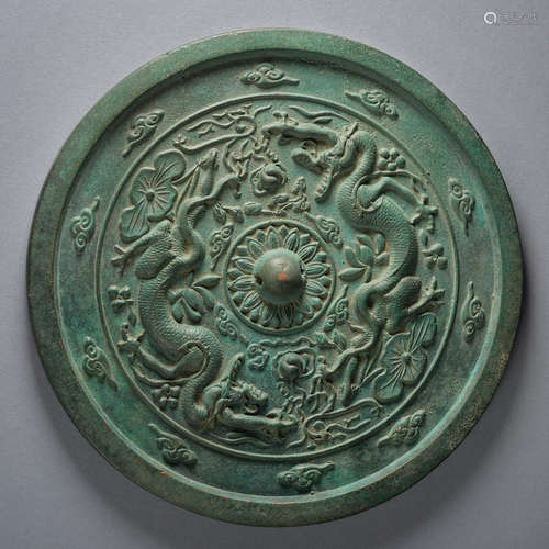 An ancient bronze mirror