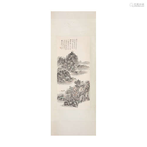 Huang Binhong (1864 - 1955) , Landscape,hanging scroll