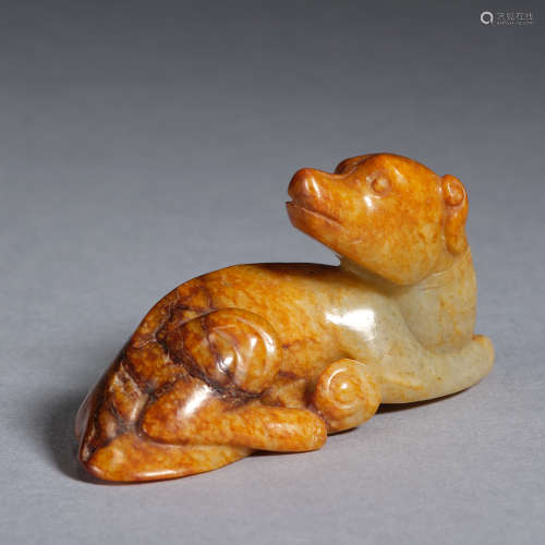 A jade carving of dog,Song dynasty