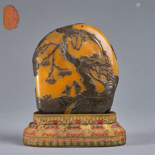 A soapstone seal, Qing dynasty