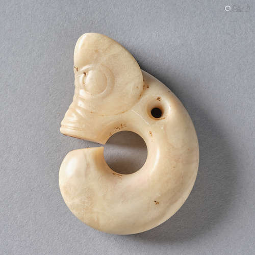 An important jade 'pig-dragon', zhulong Neolithic period, Ho...