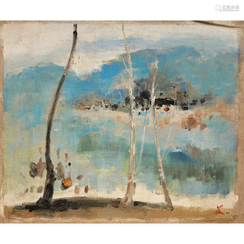 Su Tianci (1922～2006.8.25),Scenery,oil painting on canvas wi...