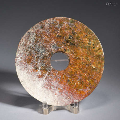 A large jade bi disc, Neolithic period, Liangzhu culture