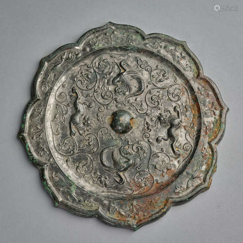 An ancient bronze mirror