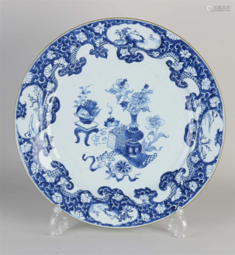Large 18th century Chinese dish, Ã˜ 34.5 cm.