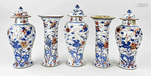 Five-piece 18th century Chinese cabinet set