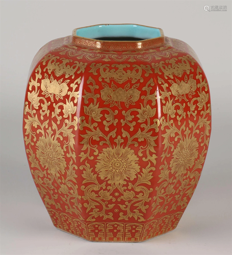 Chinese octagonal vase