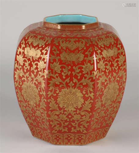 Chinese octagonal vase