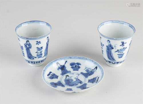 Lot 18th century Kang Xi porcelain (3x)