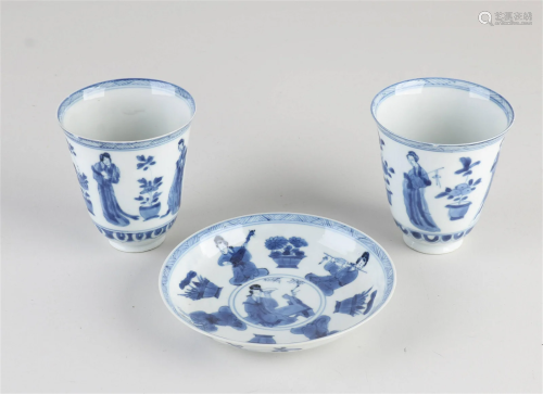 Lot 18th century Kang Xi porcelain (3x)