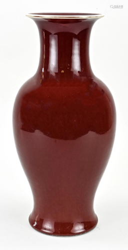 Chinese Sang de Boeuf vase, H 36 cm.