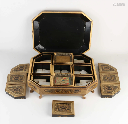 Chinese lacquer/games box