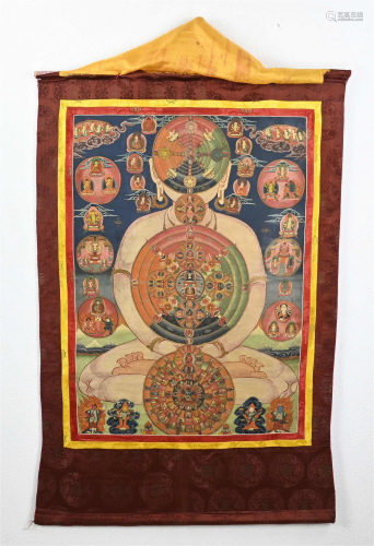 Nepalese Thangka, 97 x 70 cm.