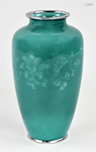 Japanese Ando cloisonne vase, H 19 cm.