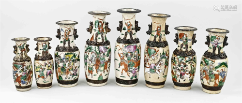 Lot of Chinese Canton vases (8x)