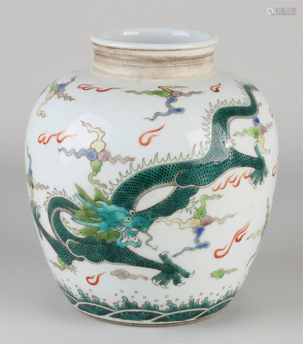 Chinese dragon pot, H 17 cm.