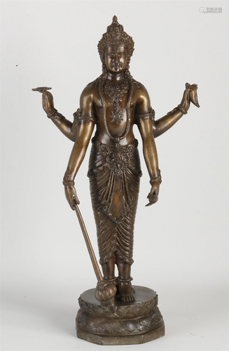 Buddhist bronze figure, H 41 cm.