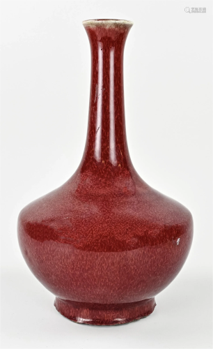 Chinese Sang de Boeuf vase, H 36 cm.