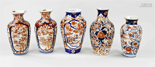 Lot Japanese Imari porcelain (5x)