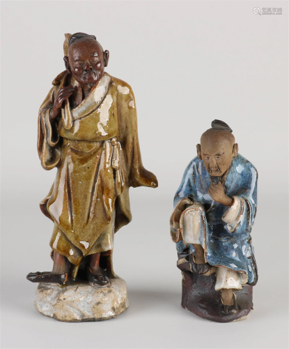 Two antique Chinese statues