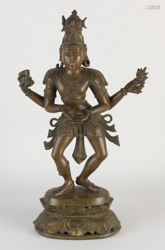 Oriental bronze Buddha, H 40 cm.