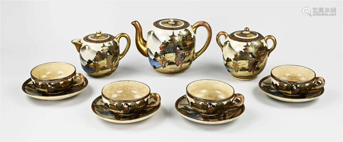 Antique Japanese Satsuma tea set