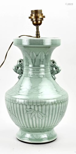 Chinese celadon vase, H 46 cm.