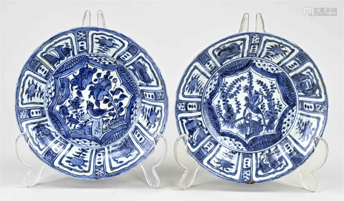 Two antique Chinese plates Ã˜ 16.3 cm.