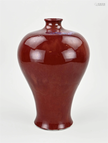 Chinese Sang de Boeuf vase, H 35 cm.