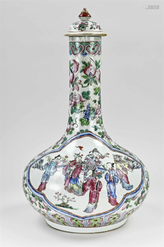 Chinese Family Rose vase, H 37 cm.