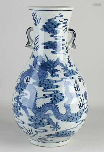 Chinese vase with dragons, H 42 cm.