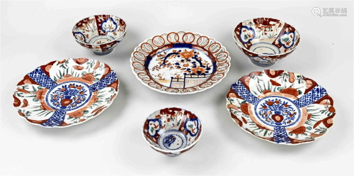 Lot Japanese Imari porcelain (6x)