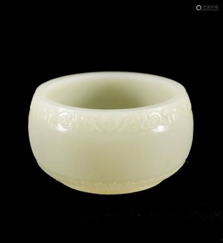Chinese Qing Period White Jade Bowl