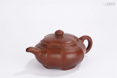Chinese Antique Red Yixing Zisha Teapot